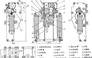 斷路器不能合閘是常見故障之一，遇到此故障，可對照控制接線圖(圖1)從幾個主要故障點來檢查。首先檢查控制保險1FU、2FU和合閘熔斷器3FU、4FU，然后檢查轉(zhuǎn)換開關(guān)SA⑤—⑧觸點在合閘位置時是否通，斷路器輔助觸點QF·1是否通，檢查合閘接觸器Q線圈和合閘線圈r1是否燒壞，最后再分析機械方面的故障。下面我就維修中遇到的幾種常見故障做以剖析。